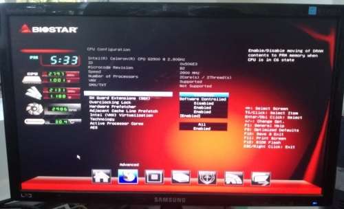 Biostar TB250-BTC, MB, CPU + 5 X PCI-E riser sets.