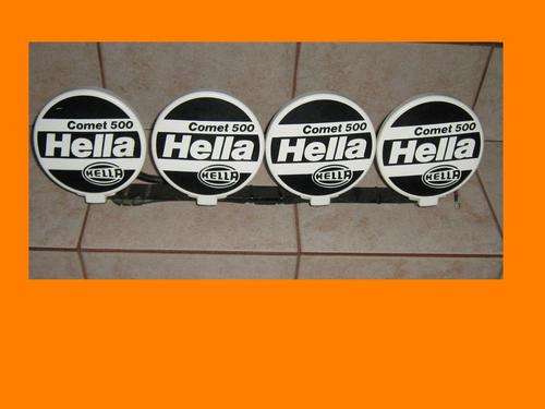 4 Hella Comet 500 Spotlights with Covers- MINT CONDITION