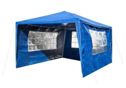 Gazebo Folding Tent Marquee w/ Side Walls 3 x 4m -Blue