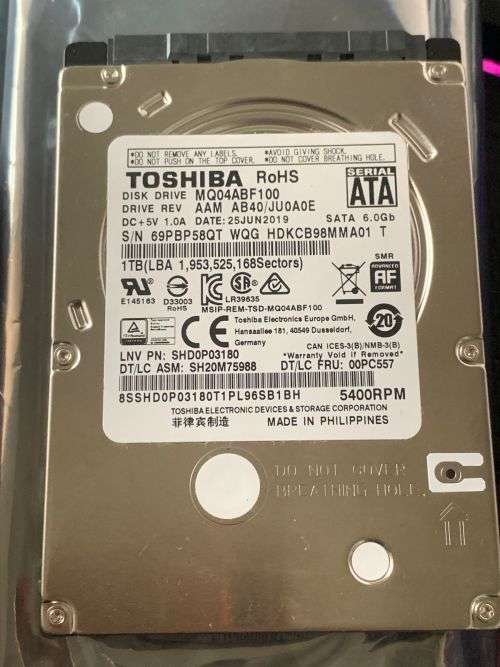 1TB 2.5` Laptop HDD