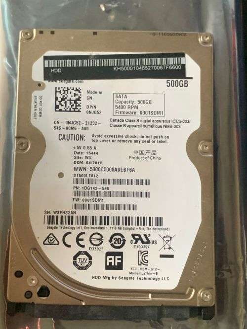 500GB 2.5` HDD - Laptop Drive