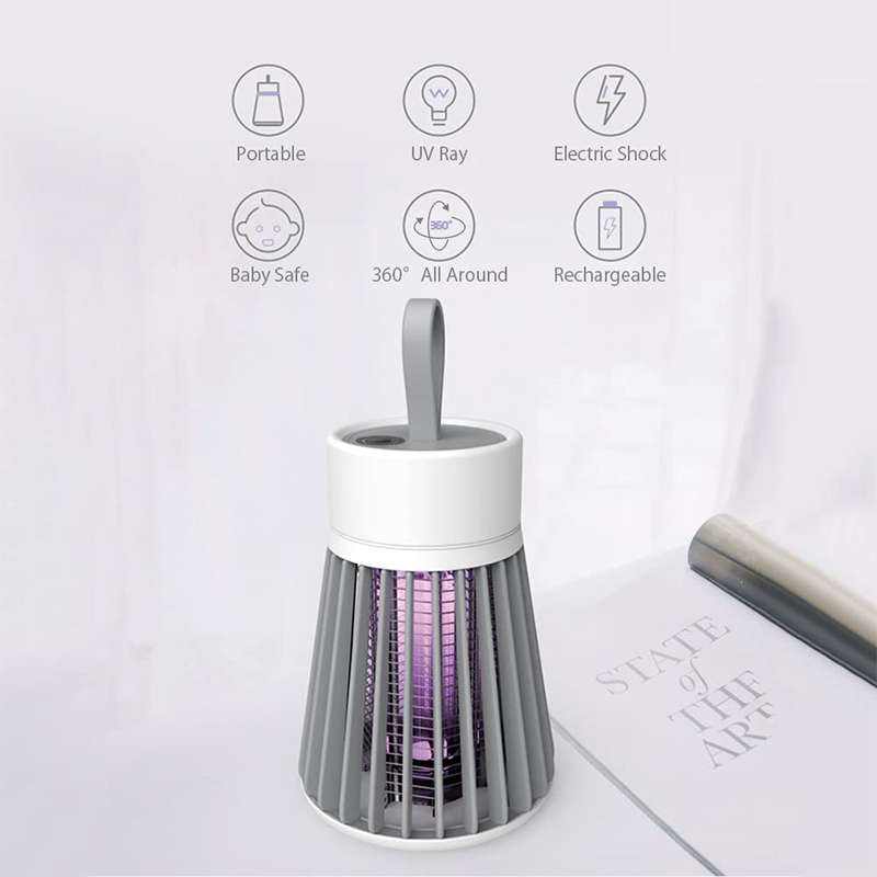 USB Electric Mosquito Killer With UV And Electric Shock Built-in Battery Silent Bug Killer