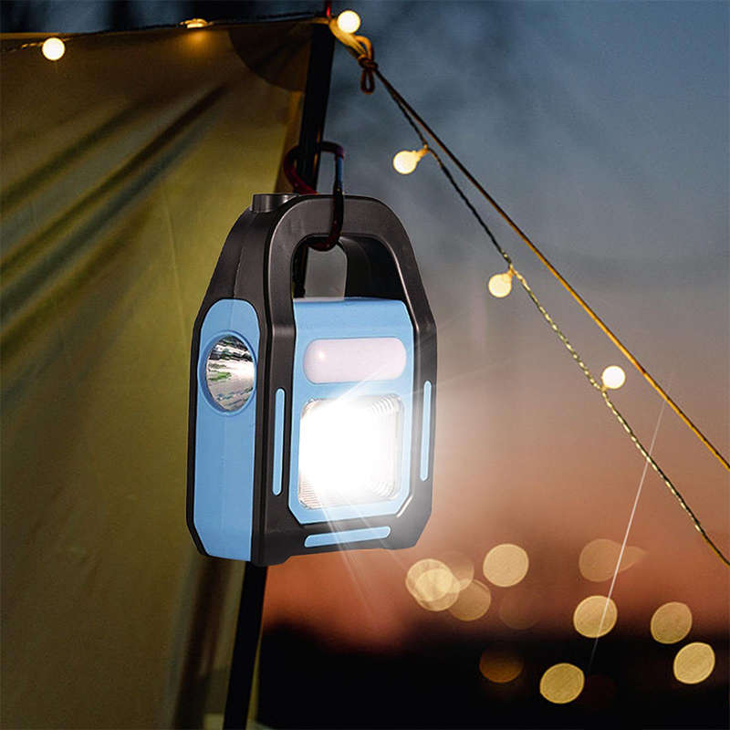 USB Solar Rechargeable Brightest COB LED Camping Lantern 3 in 1