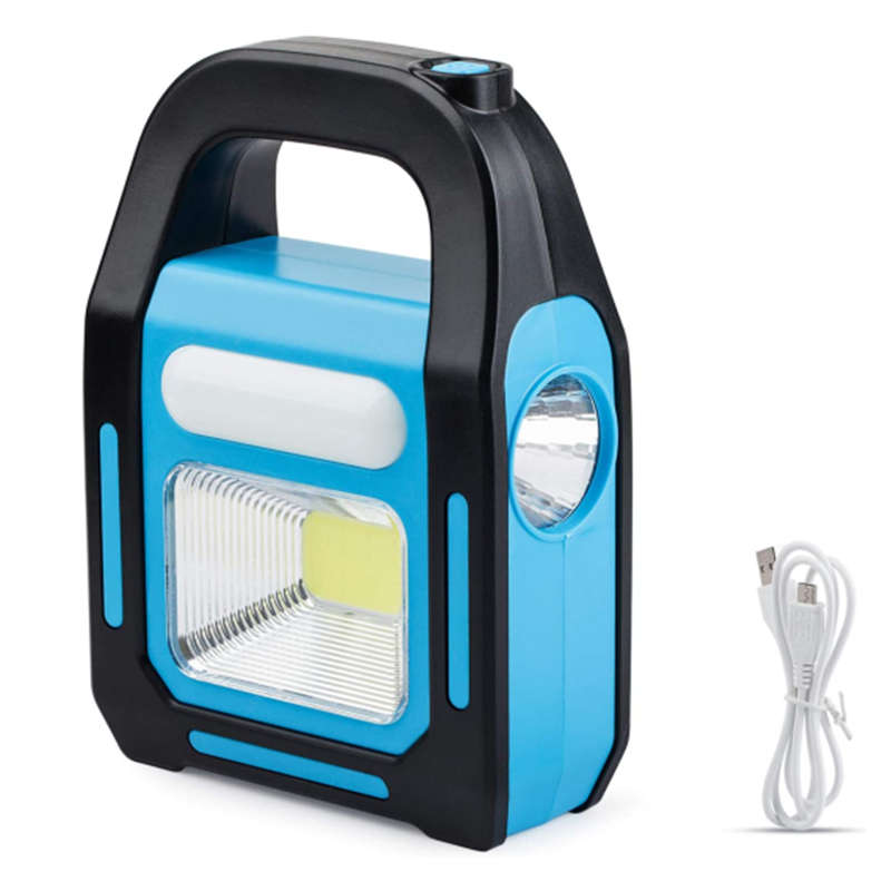 USB Solar Rechargeable Brightest COB LED Camping Lantern 3 in 1