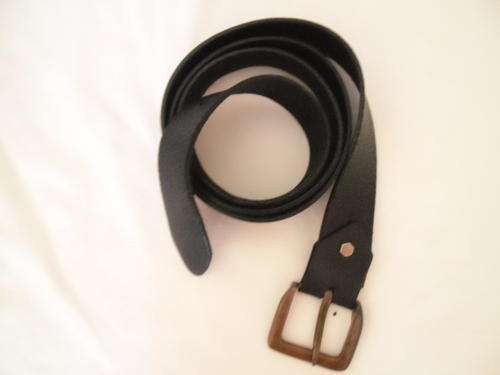 134 cm long black genuine soft leather Belt with copper Buckle, interchangeable!