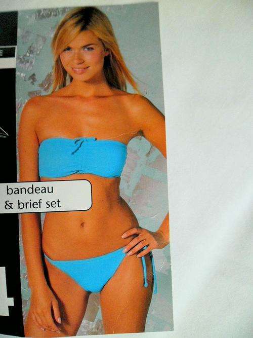 TURQUOISE STRAPLESS BIKINI BY GEORGE - UK