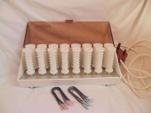 Clairol 16 electric heated hot curlers/rollers with pins, Made in Denmark, EXCELLENT CONDITION!!!