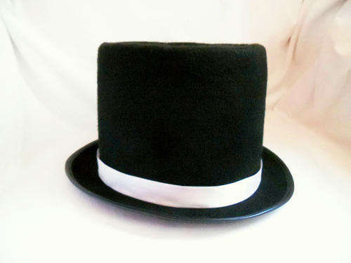 BLACK TOP HAT FOR MAGICIAN OR STAG BACHELOR NIGHT