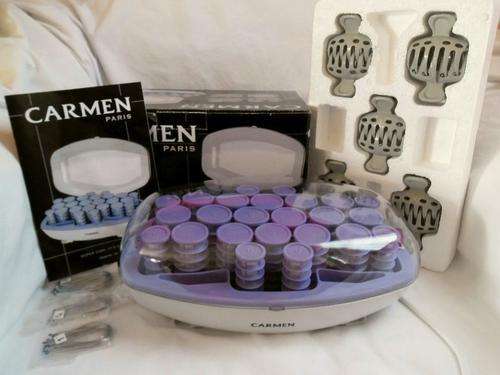 CARMEN PARIS COMPLETE SUPER CURL 24S CERAMIC ELECTRIC CURLERS LIKE NEW
