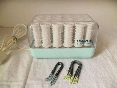 CLAIROL 18 STYLESET ELECTRIC HEATED HOT CURLERS ROLLERS & PINS, 100 % HYGIENICALLY CLEAN & LIKE NEW!