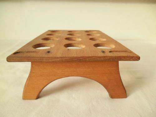 VINTAGE WOODEN EGG RACK STORAGE HOLDER