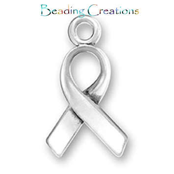 Charms Silver Plated Cancer Awareness Ribbon