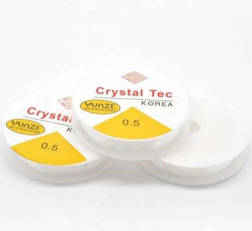 MAGIC STRETCH - ELASTIC THREAD - WIRE FOR BEADING - 0.5mm - CLEAR - 16m SPOOL