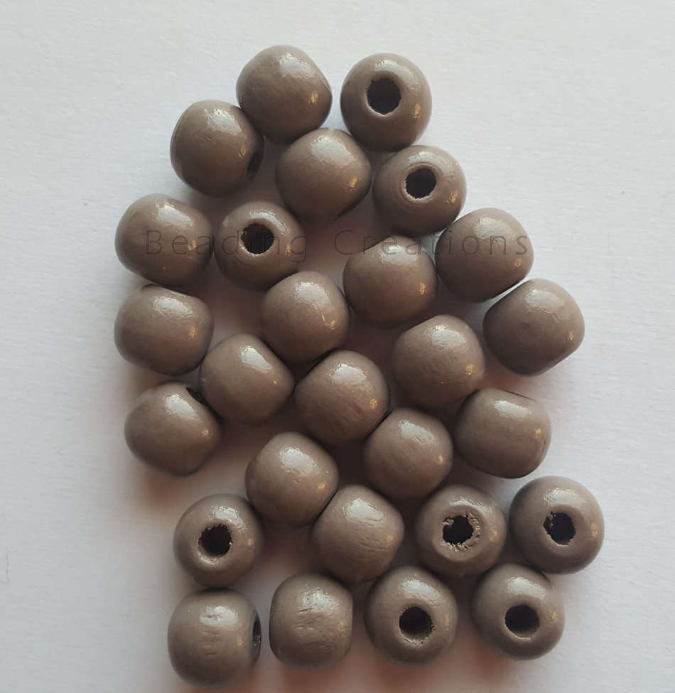 Natural Round Painted Wooden Beads Stone 12mm
