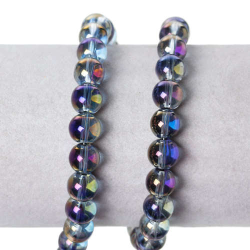 BEADS/BEAD/GLASS BEADS/ROUND GLASS BEADS/GREY AB GLASS BEADS/8MM GLASS BEADS