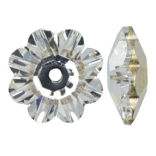 SWAROVSKI CRYSTAL - FOILED - AB - 8mm - MARGUERITE LOCHROSE FLOWER BEADS - 3700