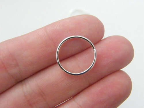 SPLIT RINGS - SHINY SILVER - 10mm - 20 PCS