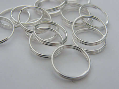 SPLIT RINGS - SHINY SILVER - 10mm - 20 PCS