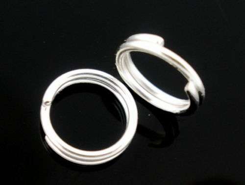SPLIT RINGS - SHINY SILVER - 10mm - 20 PCS