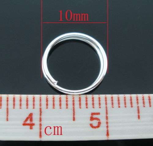 SPLIT RINGS - SHINY SILVER - 10mm - 20 PCS