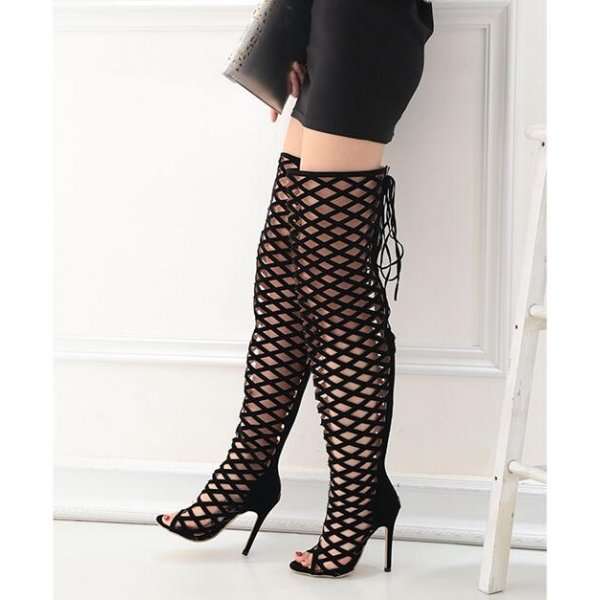 BOOTS/WOMENS BOOTS/SEXY BOOTS/CAGED BOOTS