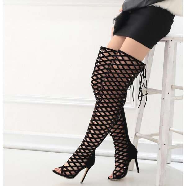 BOOTS/WOMENS BOOTS/SEXY BOOTS/CAGED BOOTS