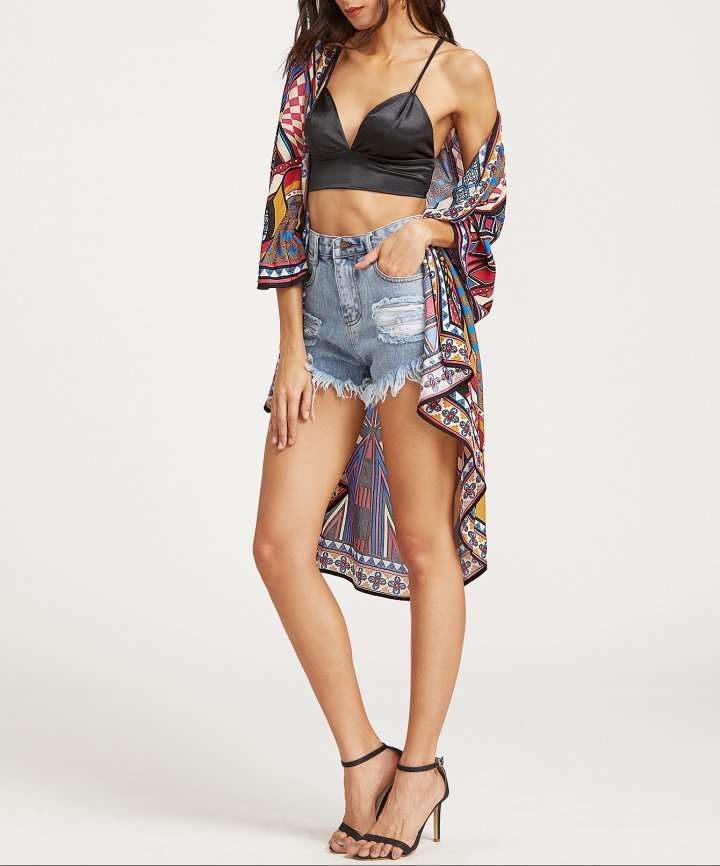 SWIMWEAR/SWIMWEAR COVER UP/BEACH COVER UP/TRIBAL PRINT COVER UP/KAFTAN COVER UP