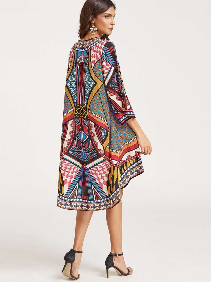 SWIMWEAR/SWIMWEAR COVER UP/BEACH COVER UP/TRIBAL PRINT COVER UP/KAFTAN COVER UP