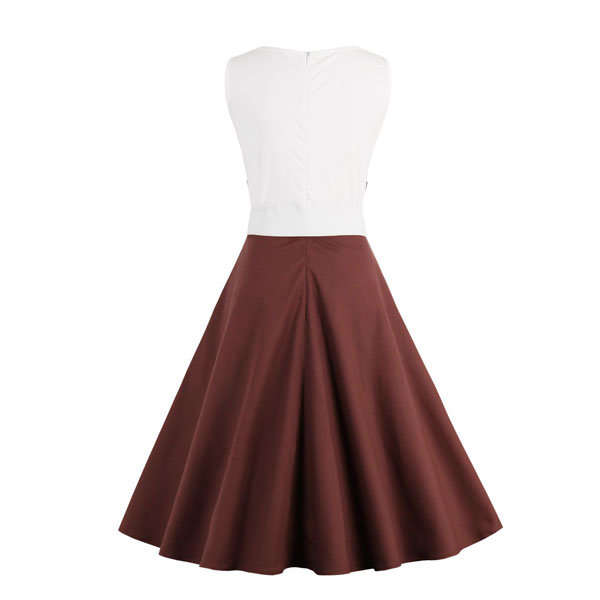 VINTAGE DRESS: SLEEVELESS BOW BELT VINTAGE DRESS