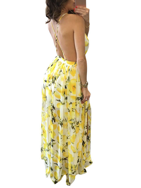 DRESSES/MAXI DRESS/FLORAL MAXI DRESS/CHIFFON MAXI DRESS