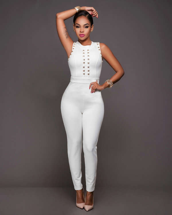JUMPSUITS/JUMPSUIT/FORMAL JUMPSUIT/WHITE JUMPSUIT/EVENING JUMPSUIT/STUDDED JUMPSUIT