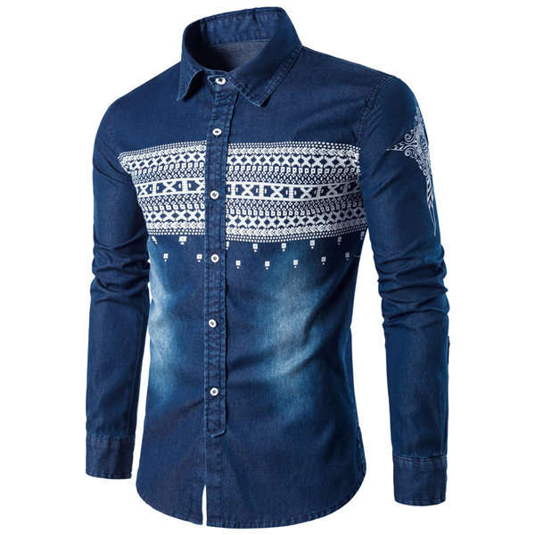 MENS SHIRTS/MENS JEAN SHIRT/MEN'S COTTON SHIRTS/MENS CASUAL DENIM SHIRTS/MENS LONG SLEEVE SHIRT
