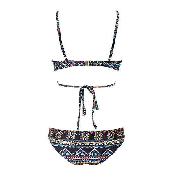 SWIMWEAR/WOMENS SWIMWEAR/PRINTED BIKINI SWIMWEAR/STYLISH RETRO PRINT STRAPPY BIKINI SET
