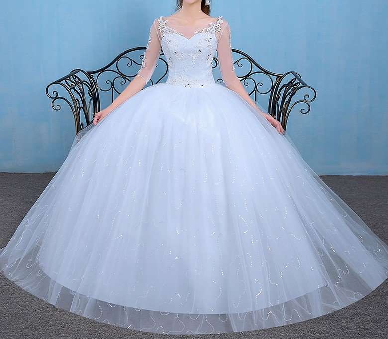 WEDDING DRESSES/WEDDING DRESS/ WHITE WEDDING DRESS
