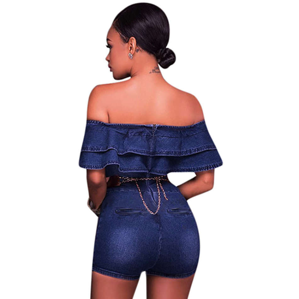 Short Denim Jumpsuit