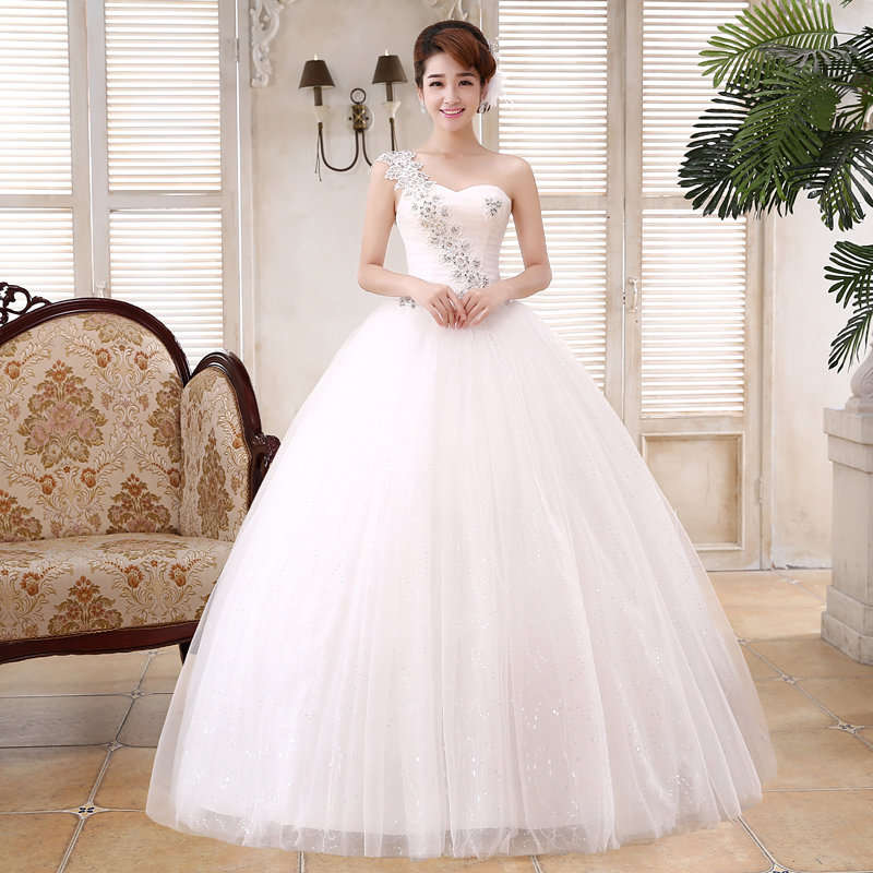 White Embellished Wedding Dress