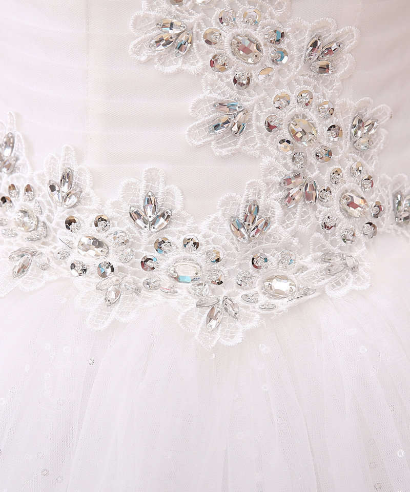 White Embellished Wedding Dress