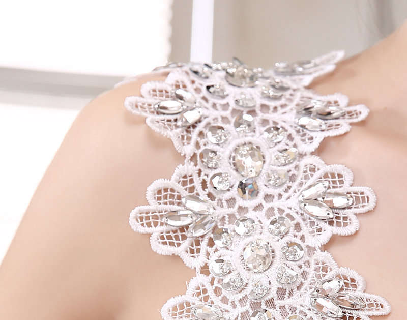 White Embellished Wedding Dress