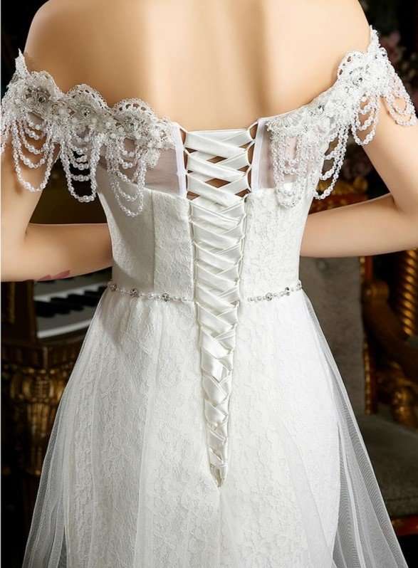 WEDDING DRESSES/WEDDING DRESS/WHITE WEDDING DRESS/RHINESTONE WEDDING DRESS