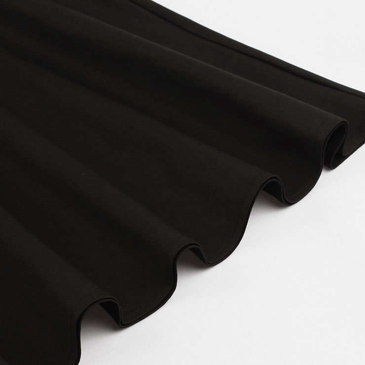 DRESSES/DRESS/ROCKABILLY DRESS/ELEGANT VINTAGE BLACK EMBROIDERY FLORAL COCKTAIL PARTY SWING DRESS