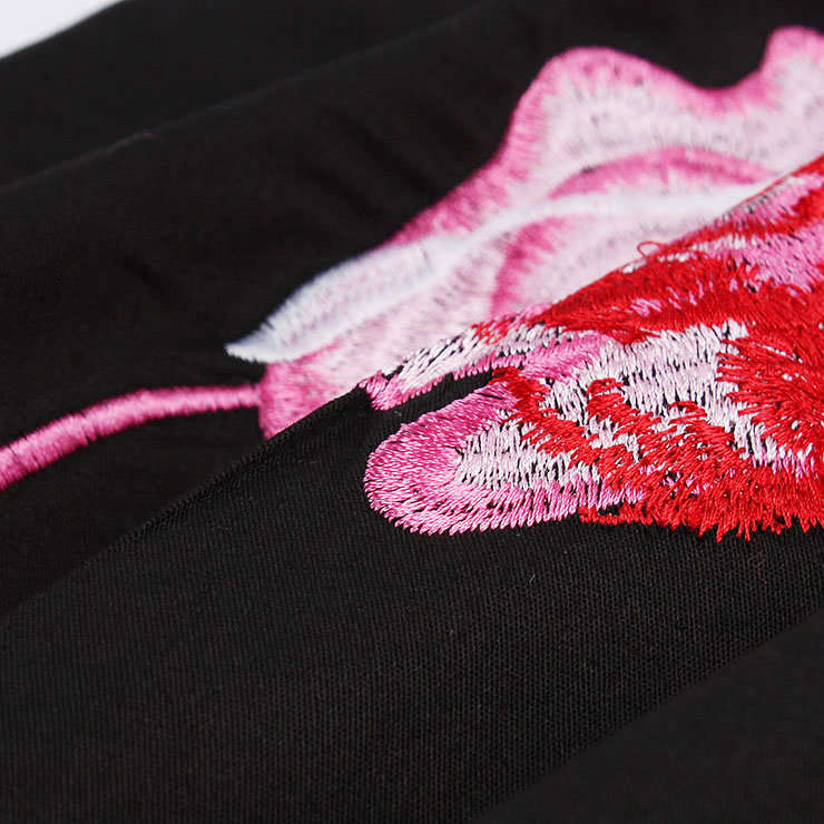 DRESSES/DRESS/ROCKABILLY DRESS/ELEGANT VINTAGE BLACK EMBROIDERY FLORAL COCKTAIL PARTY SWING DRESS