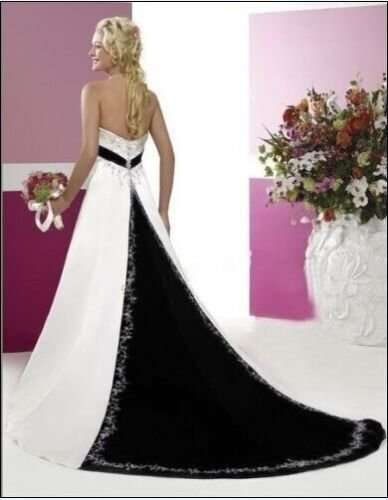 WEDDING DRESSES/WEDDING DRESS/BLACK WEDDING DRESS/STRAPLESS WEDDING DRESS