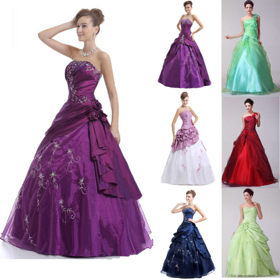 Red Quinceanera  Party Evening Bridesmaid Dress Ball Gown