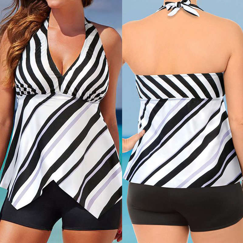 PLUS SIZE SWIMSUIT/WOMENS PLUS SIZE SWIMWEAR/PLUS SIZE TANKINI/PLUS SIZE HALTER NECK SWIMSUIT
