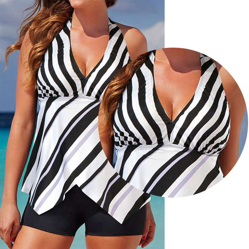 PLUS SIZE SWIMSUIT/WOMENS PLUS SIZE SWIMWEAR/PLUS SIZE TANKINI/PLUS SIZE HALTER NECK SWIMSUIT