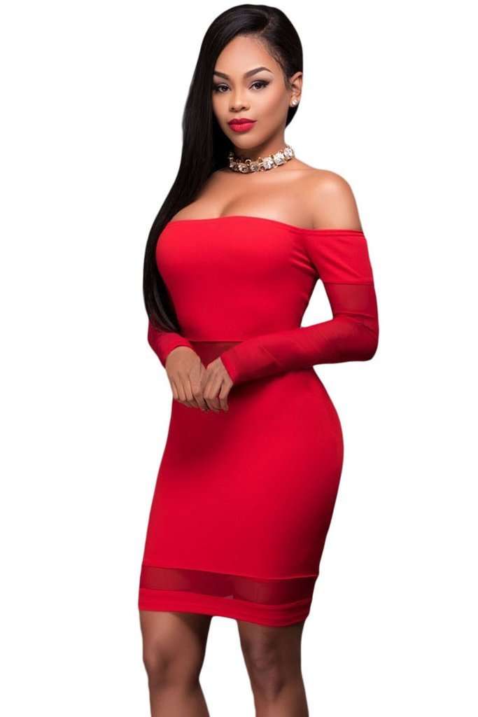 Red Sheath Sexy Mini Club Party Dress