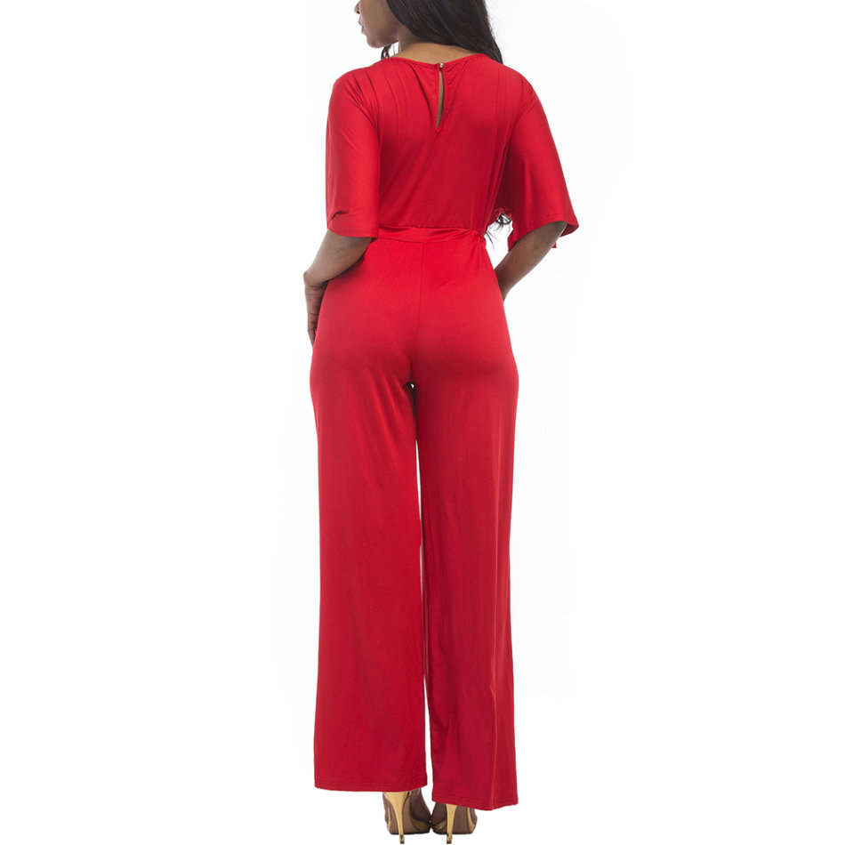 JUMPSUIT/JUMPSUITS/PLUS SIZE JUMPSUITS/RED JUMPSUITS/WIDE LEG JUMPSUIT/LOCAL STOCK JUMPSUIT