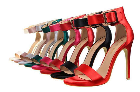 SHOES/WOMEN'S SHOES/BRIDAL SHOES/DARK RED SHOES/STILETTO HEEL SHOES/DARK RED SATIN SHOES