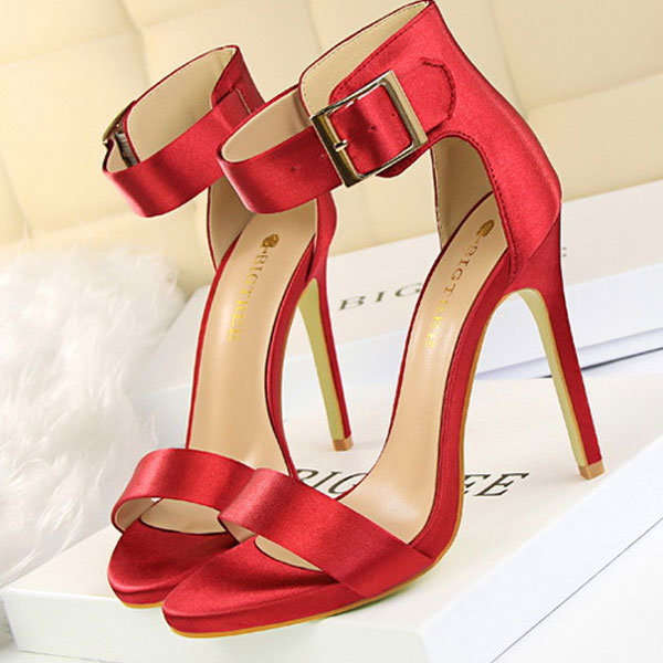 SHOES/WOMEN'S SHOES/BRIDAL SHOES/DARK RED SHOES/STILETTO HEEL SHOES/DARK RED SATIN SHOES