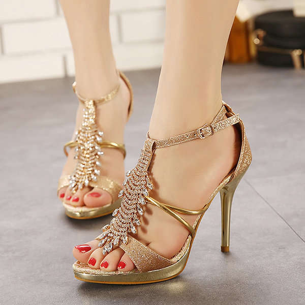 SHOES/WOMEN'S SHOES/GOLD SHOES/SEQUINED SHOES/BRIDAL SHOES/STILETTO SHOES